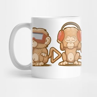 Three Modern Monkeys Mug